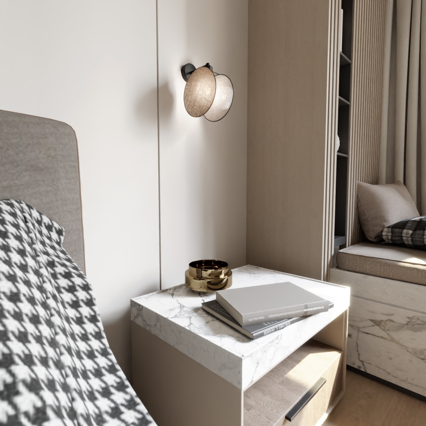 Wandlamp MOTIF 1xE14/10W/230V beige