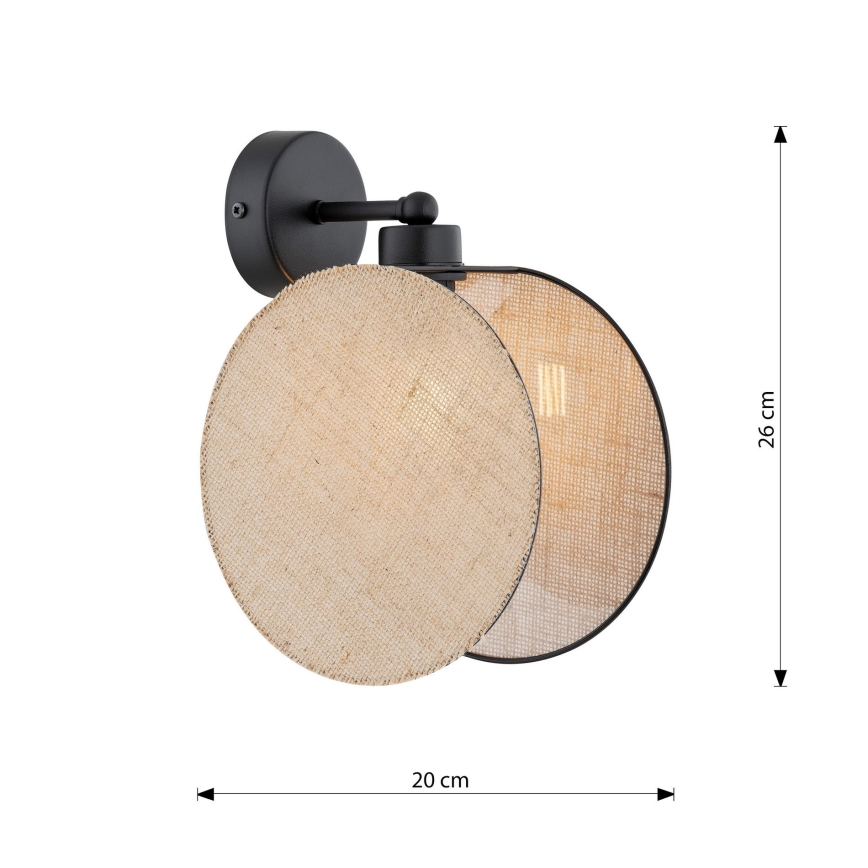 Wandlamp MOTIF 1xE14/10W/230V beige