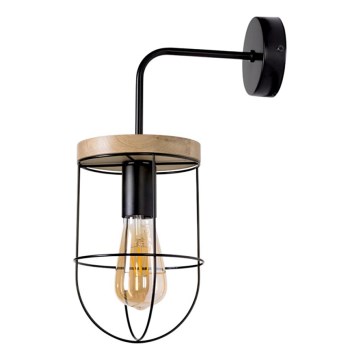Wandlamp NETUNO 1xE27/25W/230V eiken
