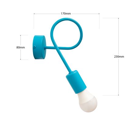 Wandlamp OXFORD 1xE27/15W/230V blauw