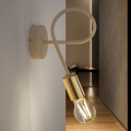 Wandlamp OXFORD 1xE27/15W/230V messing/wit