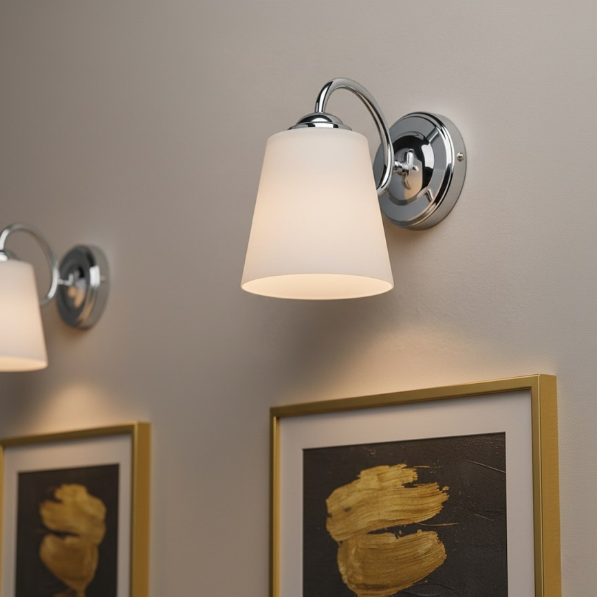 Wandlamp PAFOS 1xE27/15W/230V glanzend chroom