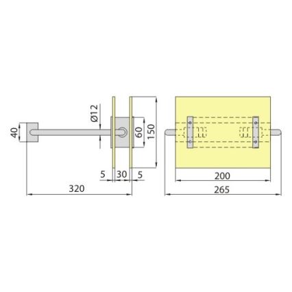 Wandlamp PALIA R7s/100W/230V