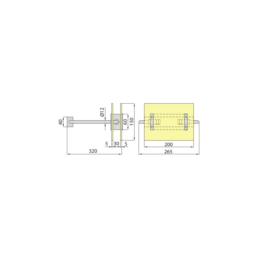 Wandlamp PALIA R7s/100W/230V