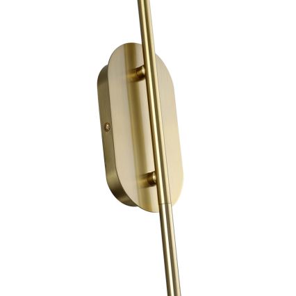 Wandlamp PIEGA 1xE14/40W/230V messing/rookzwart
