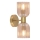 Wandlamp PIEGA 2xE14/10W/230V messing/rookbeige