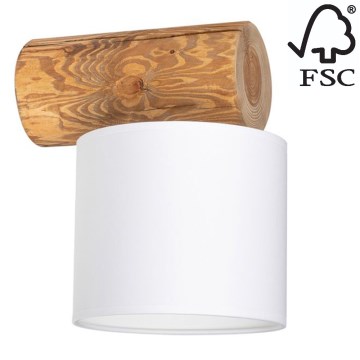 Wandlamp PINO MIX 1xE27/25W/230V grenen - FSC-gecertificeerd