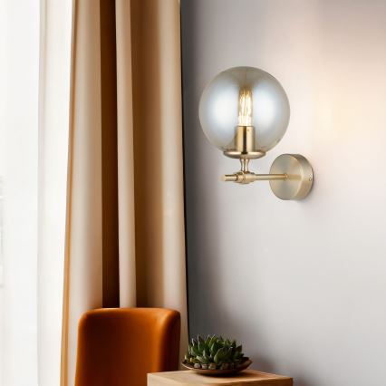 Wandlamp POLINO 1xE27/40W/230V goudkleurig