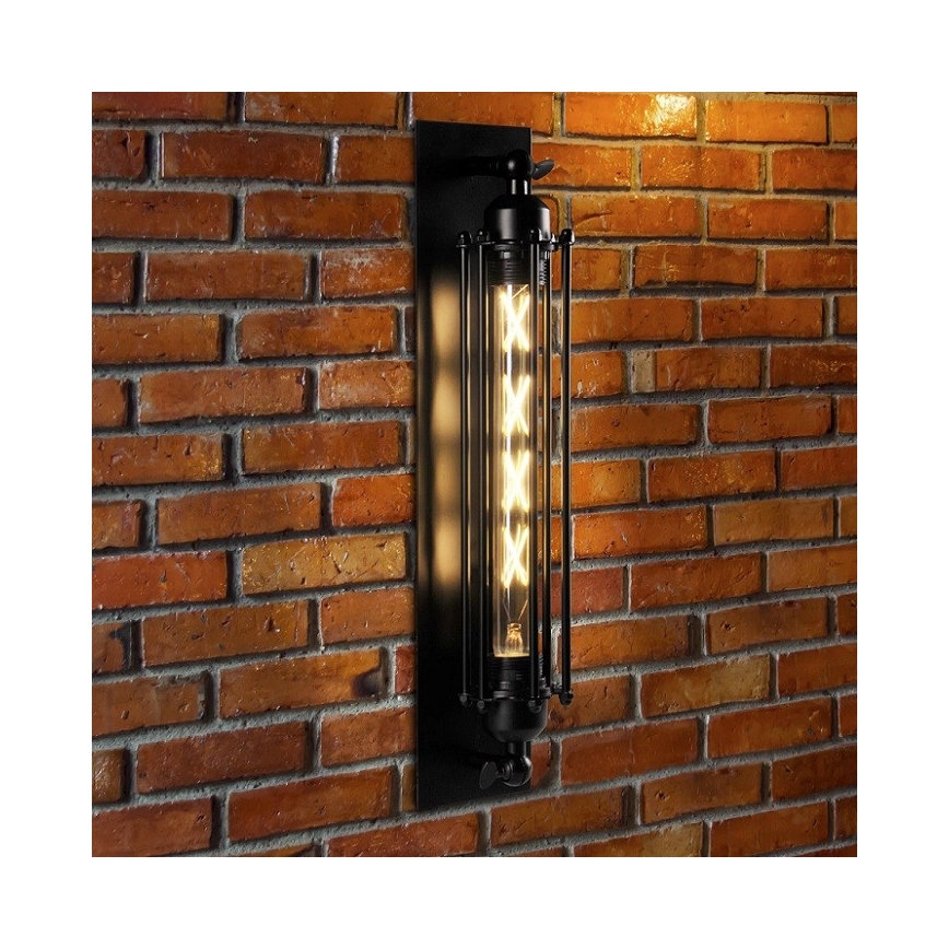 Wandlamp RETRO 1xE27/20W/230V zwart