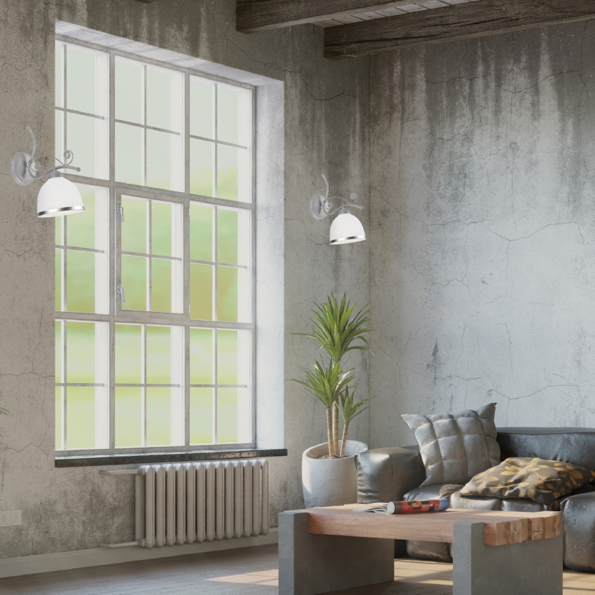 Wandlamp RETRO II 1xE27/60W/230V zilver