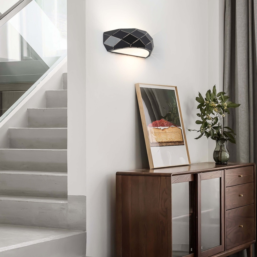 Wandlamp REUS 1xE27/40W/230V zwart