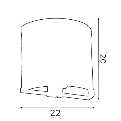 Wandlamp RIM 1xE27/60W/230V