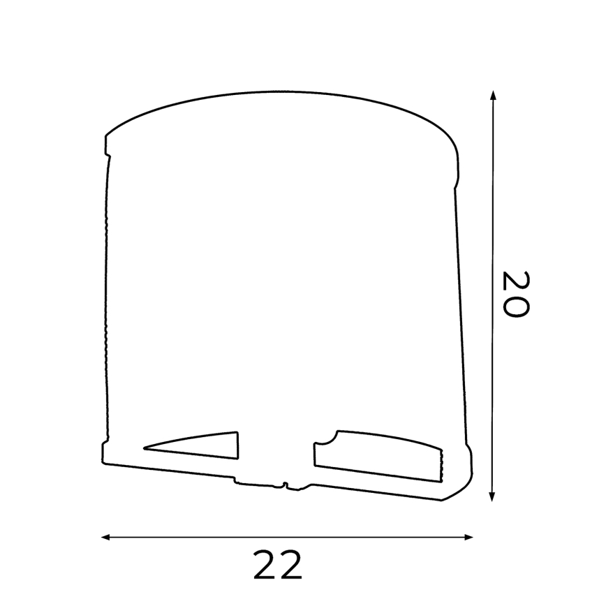 Wandlamp RIM 1xE27/60W/230V