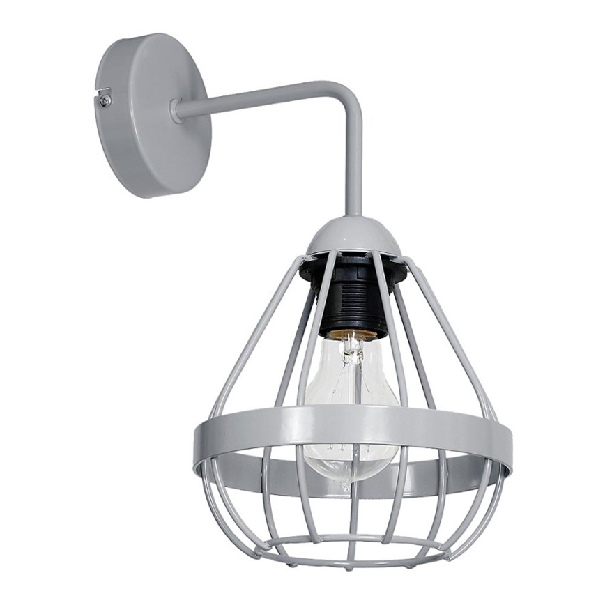 Wandlamp RING 1xE27/60W/230V grauw