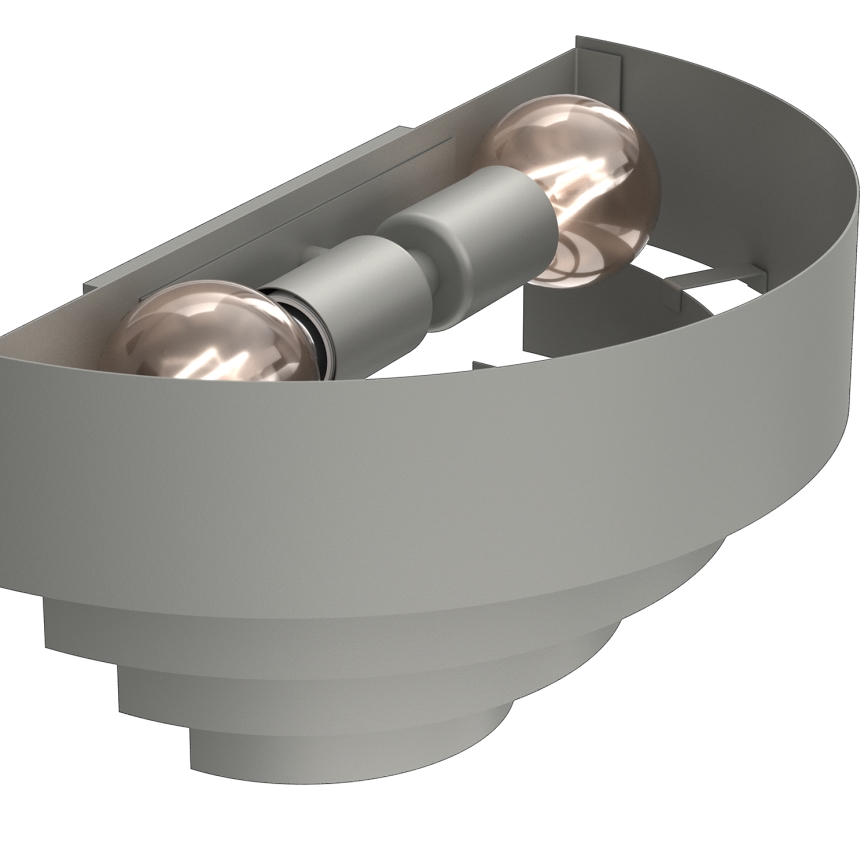 Wandlamp RINGS 2xE27/15W/230V grijs