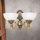 Wandlamp ROCCA 2xE27/60W/230V brons/wit