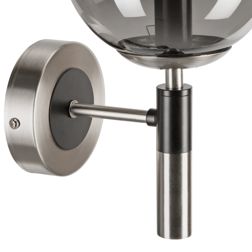 Wandlamp ROLLO 1xE14/5W/230V mat chroom/gerookt