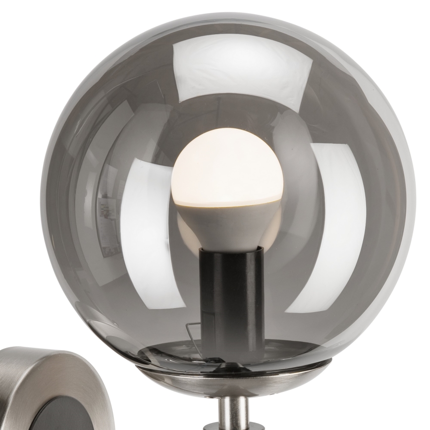 Wandlamp ROLLO 1xE14/5W/230V mat chroom/gerookt
