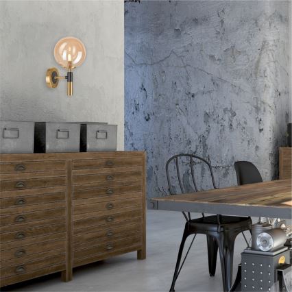 Wandlamp ROLLO 1xG9/5W/230V goud/gerookt beige