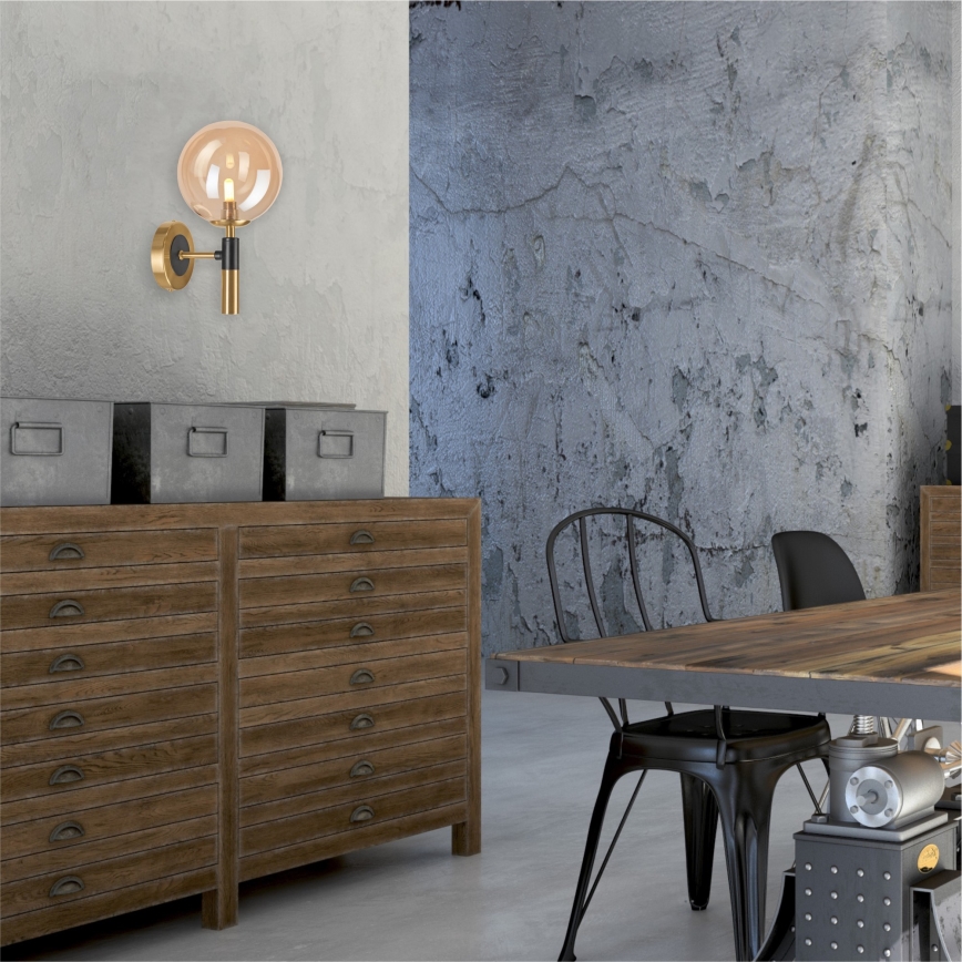 Wandlamp ROLLO 1xG9/5W/230V goud/gerookt beige