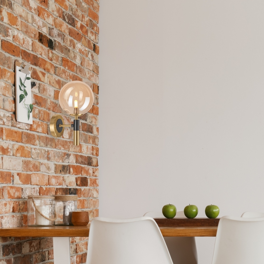 Wandlamp ROLLO 1xG9/5W/230V goud/gerookt beige