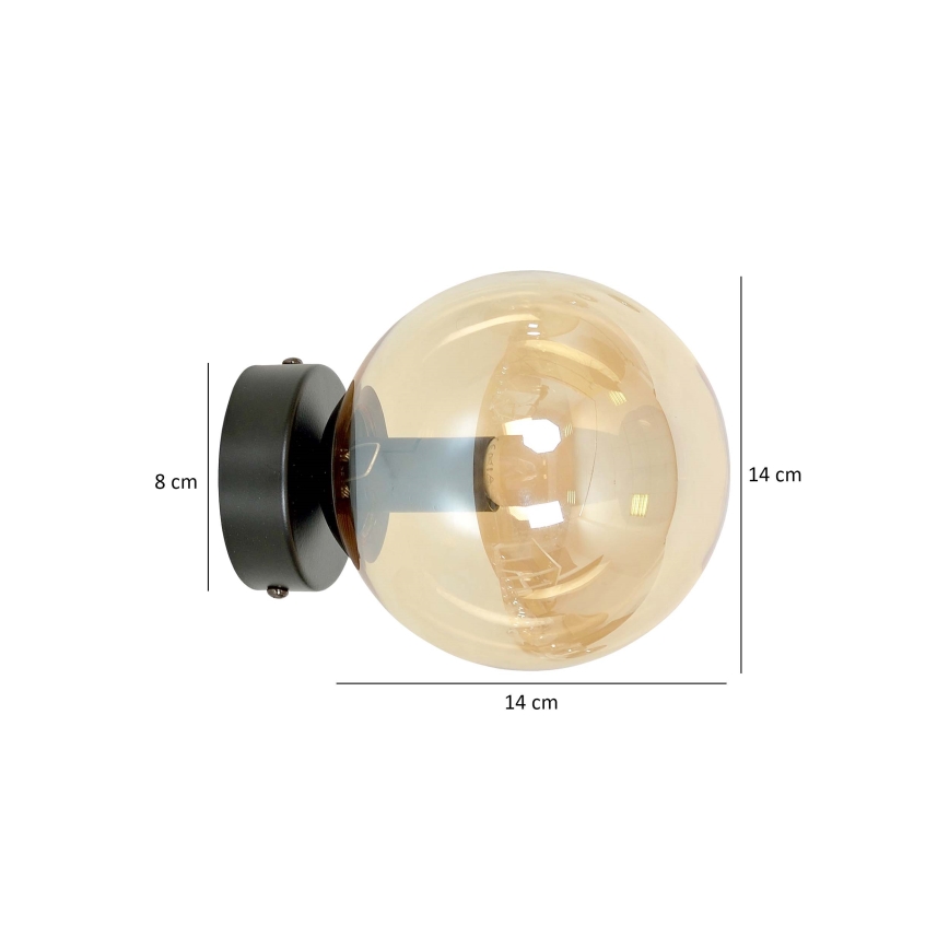 Wandlamp ROSSI 1xE14/10W/230V zwart/beige
