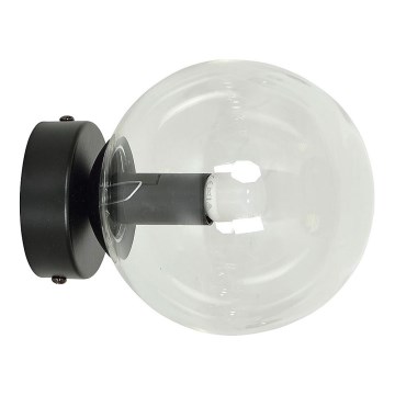 Wandlamp ROSSI 1xE14/10W/230V zwart/doorzichtig