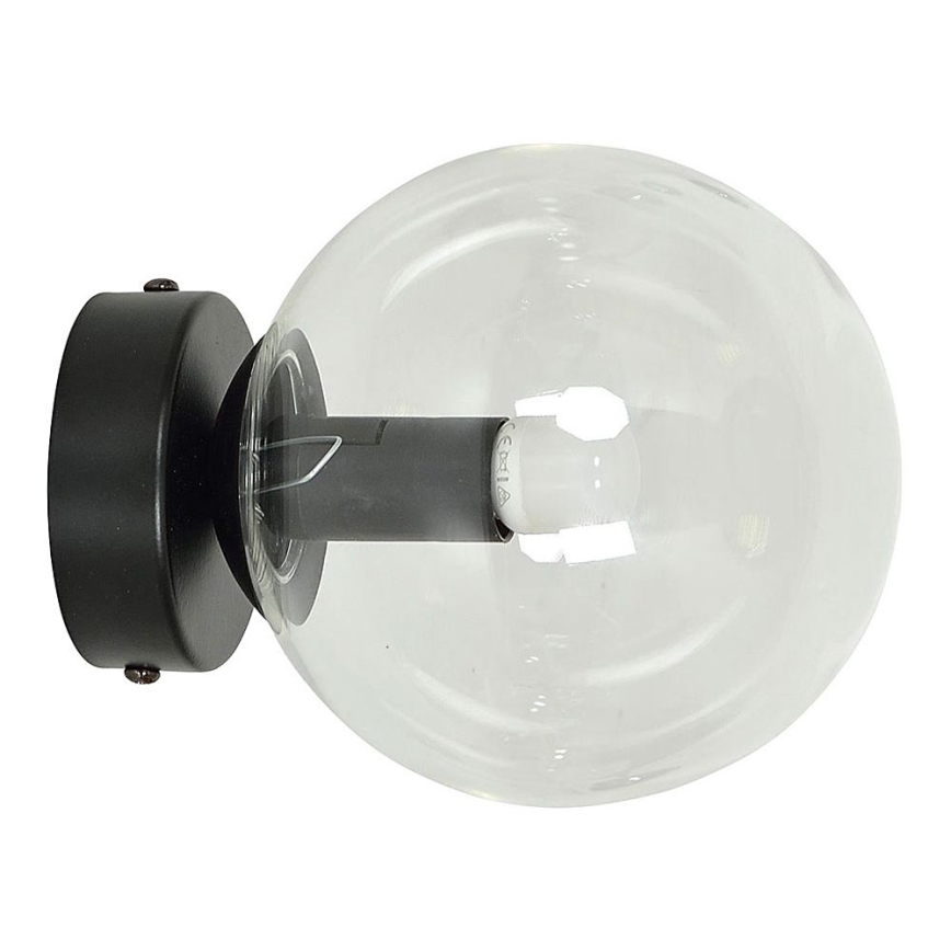 Wandlamp ROSSI 1xE14/10W/230V zwart/doorzichtig