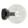 Wandlamp ROSSI 1xE14/10W/230V zwart/doorzichtig