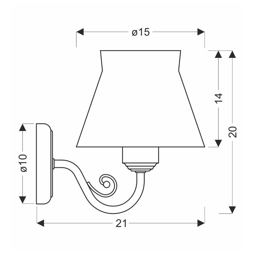 Wandlamp ROSSINI 1xE27/40W/230V