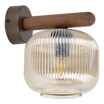 Wandlamp SALVIA 1xE14/10W/230V bruin/rookbruin