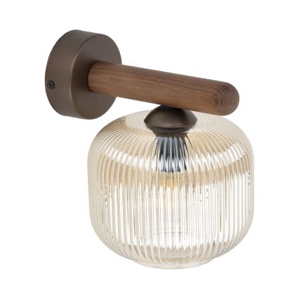 Wandlamp SALVIA 1xE14/10W/230V bruin/rookbruin