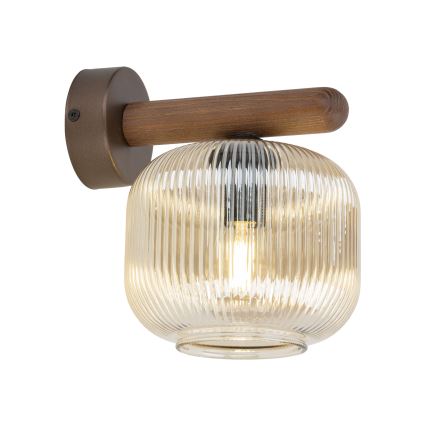 Wandlamp SALVIA 1xE14/10W/230V bruin/rookbruin