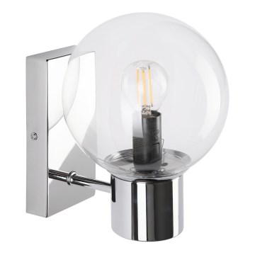 Wandlamp SFERIO 1xE14/5W/230V glanzend chroom/helder glas