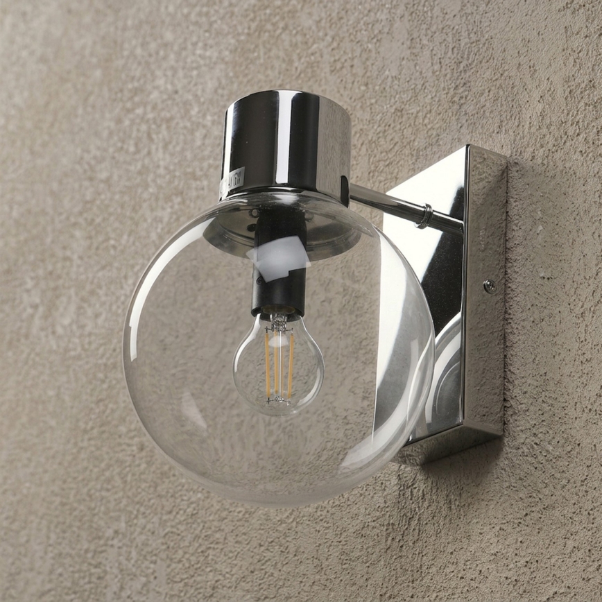 Wandlamp SFERIO 1xE14/5W/230V glanzend chroom/helder glas
