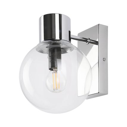 Wandlamp SFERIO 1xE14/5W/230V glanzend chroom/helder glas