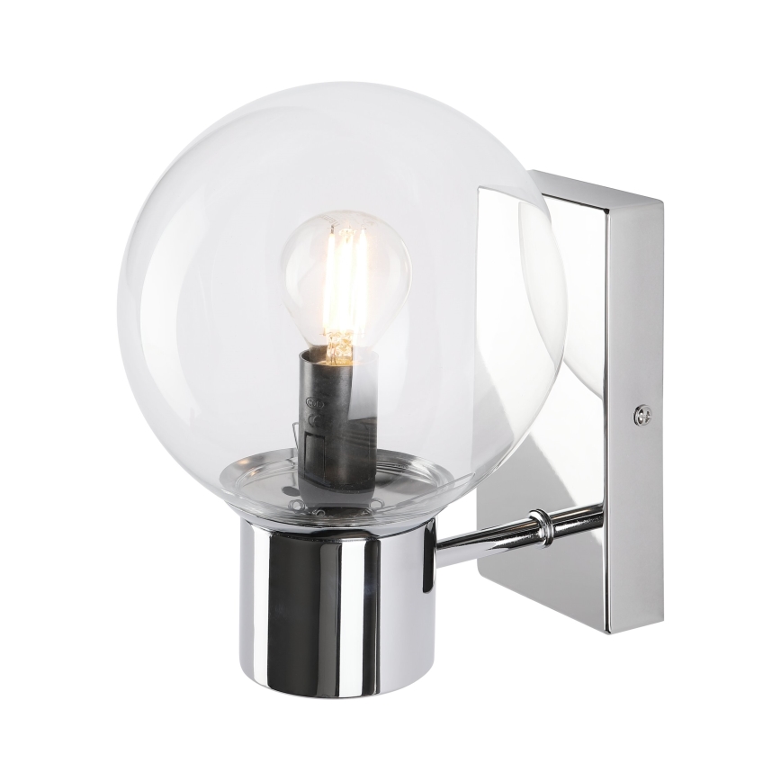 Wandlamp SFERIO 1xE14/5W/230V glanzend chroom/helder glas