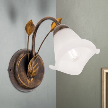 Wandlamp SISI 1xE14/40W/230V brons/patina