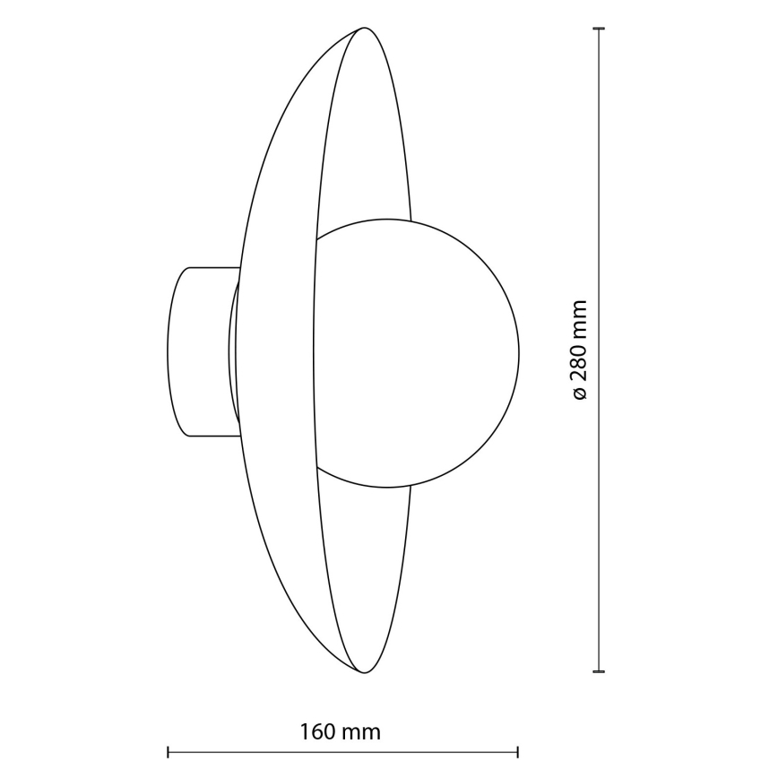 Wandlamp SLATE 1xG9/8W/230V diameter 28 cm baksteen