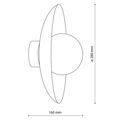 Wandlamp SLATE 1xG9/8W/230V diameter 28 cm beige