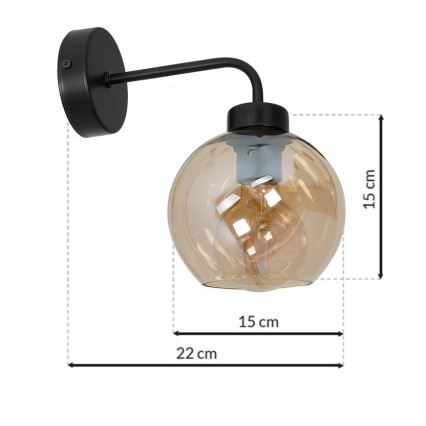 Wandlamp SOFIA 1xE27/60W/230V bruin