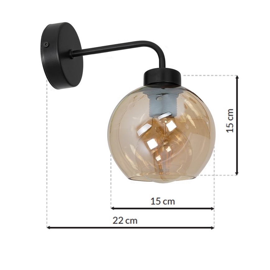 Wandlamp SOFIA 1xE27/60W/230V bruin