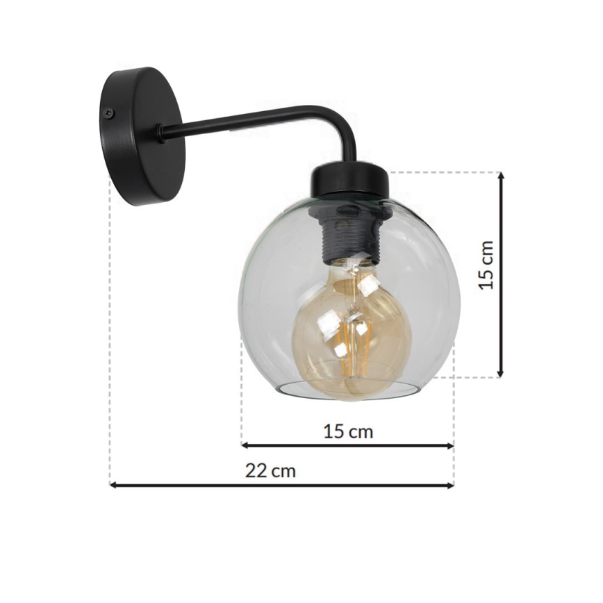 Wandlamp SOFIA 1xE27/60W/230V doorzichtig