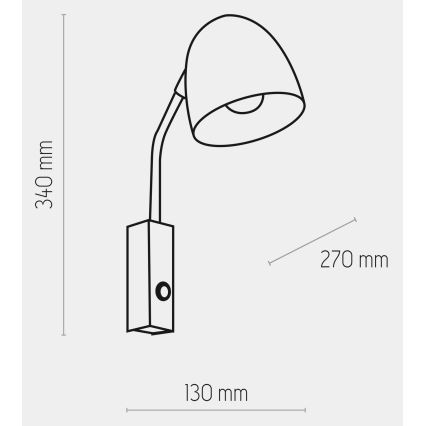 Wandlamp SOHO 1xE27/15W/230V wit