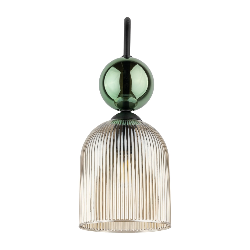 Wandlamp SOPHIA 1xE14/10W/230V zwart/groen/rookbeige