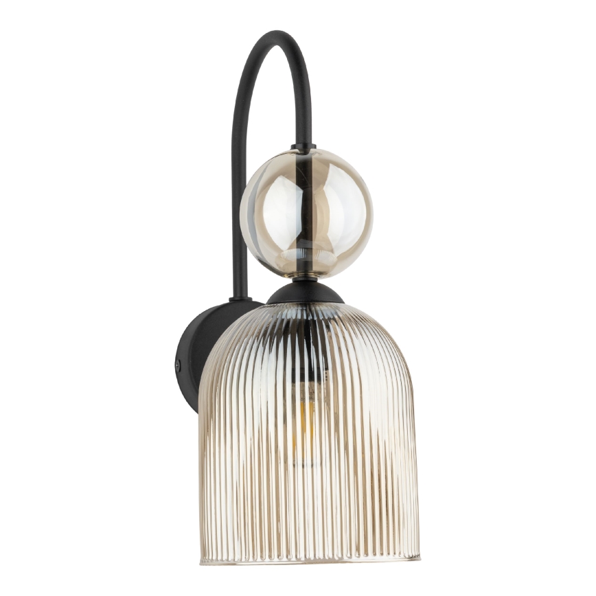 Wandlamp SOPHIA 1xE14/10W/230V zwart/rookbeige