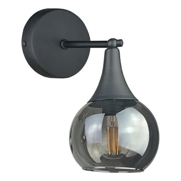 Wandlamp STAR 1xE27/60W/230V zwart/gerookt zwart