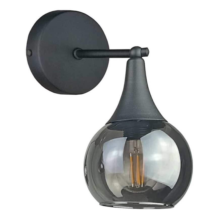 Wandlamp STAR 1xE27/60W/230V zwart/gerookt zwart