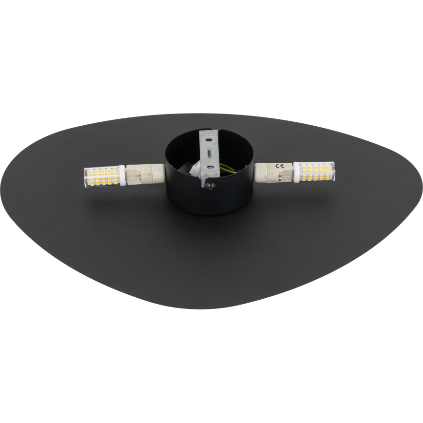 Wandlamp STONE 2xG9/8W/230V 30x39 cm zwart