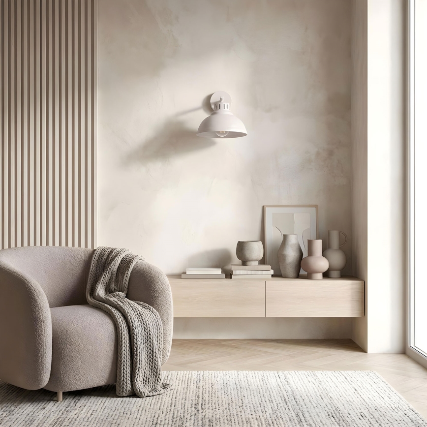 Wandlamp SVEN 1xE27/15W/230V crèmekleurig